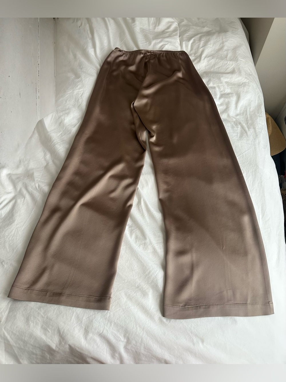 Leset Barb Satin Wide Leg Pants View 2